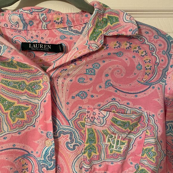 Women's Ralph Lauren Button-Up Sleep Dress - Picture 8 of 9